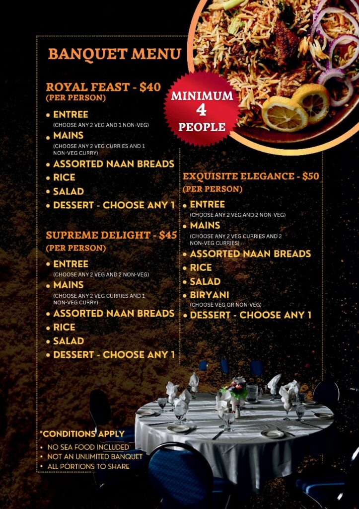 banquet menu